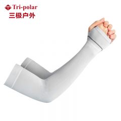 三极户外（Tri-polar） TP1136夏季条纹冰袖女袖套男开车护臂冰丝袖套一双灰色