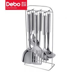 徳铂（Debo） 伊托堡厨房烹饪用具七件套不锈钢锅铲汤勺漏勺饭勺 DEP-106