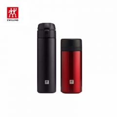 双立人（ZWILLING） ZW-BP105真空保温杯两件套不锈钢420毫升亮光红保温茶漏杯