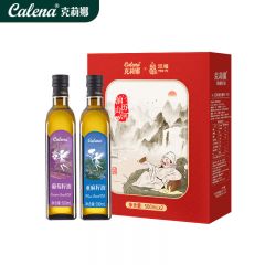 克莉娜 亚麻籽油冷榨一级胡麻油食用油组合装 亚麻籽油+葡萄籽油500ML*2礼盒
