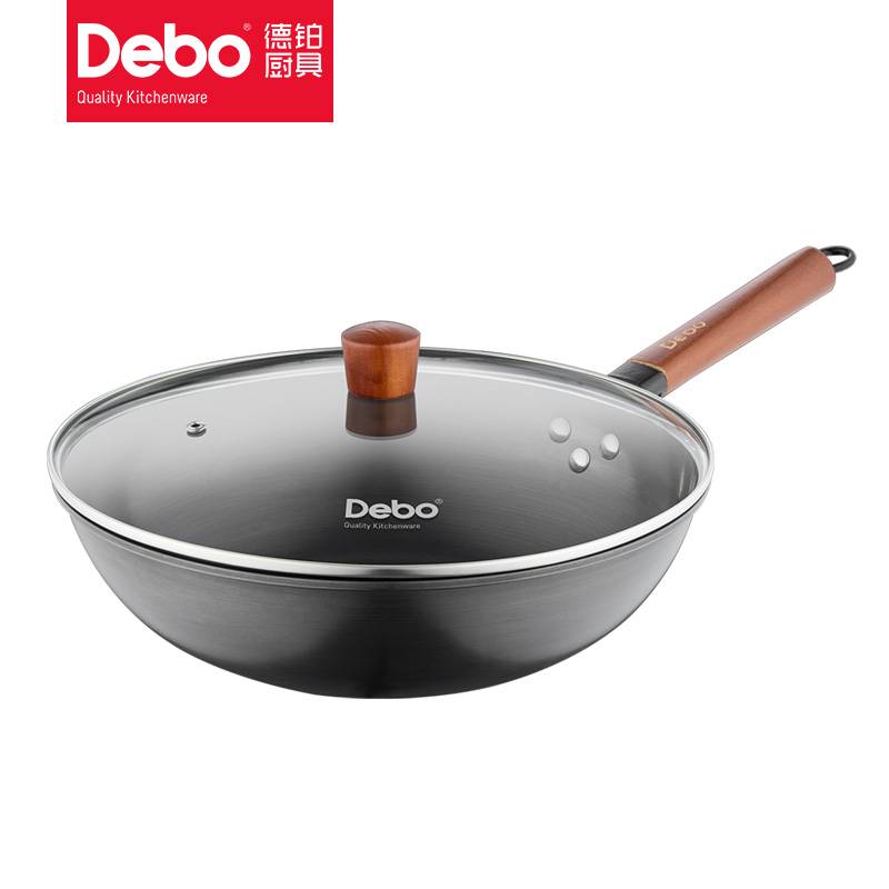 徳铂（Debo） DEP-DZ323艾娜炒锅无涂层炒菜锅煎炒不易粘轻烟少油 导热均匀 32cm