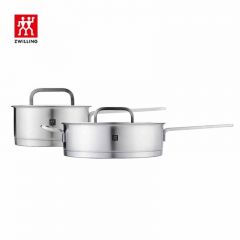 双立人（ZWILLING） ZW-C129锅具两件套Moment煎炒锅24cm+单柄炖锅16cm 2个装