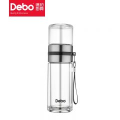 徳铂（Debo）DEP-746特尔斯 茶水分离双层玻璃杯泡茶师过滤办公男女水杯260ml一个