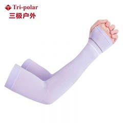 三极户外（Tri-polar） TP1136夏季条纹冰袖女袖套男开车护臂冰丝袖套一双紫色