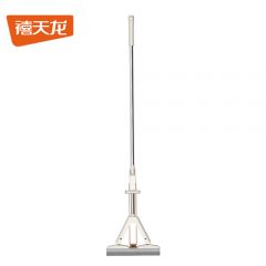 禧天龙（Citylong） Q-9808对折胶棉拖把一拖净免手洗挤水式吸水懒人家用干湿两用拖布焦糖色直径28cm