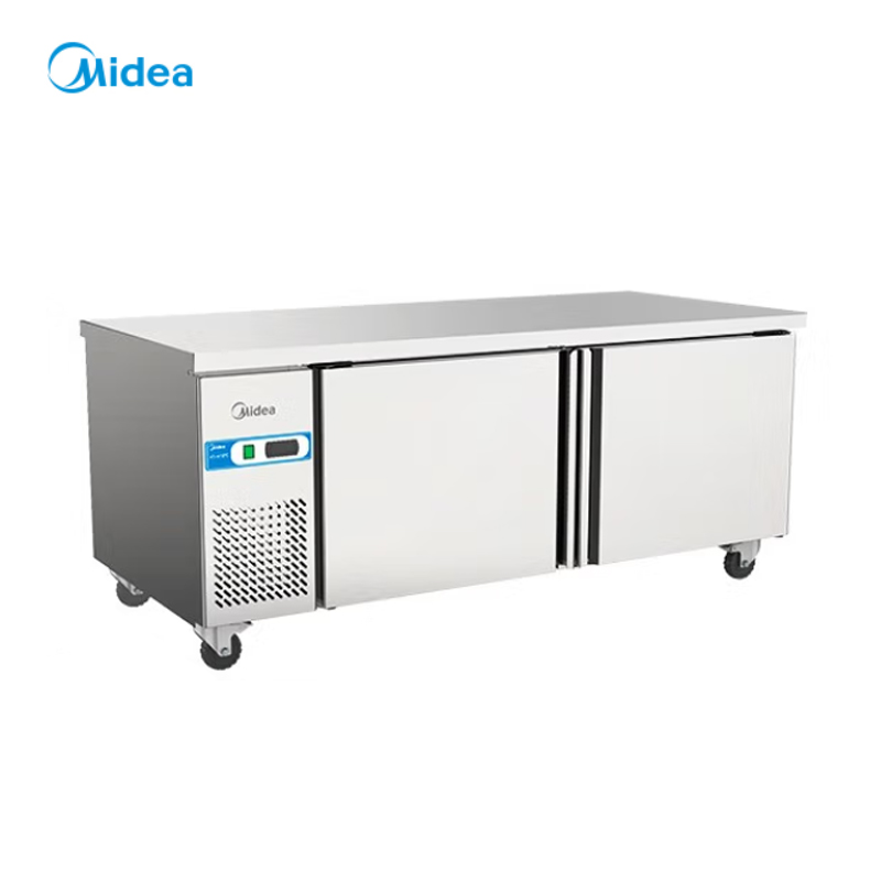 美的（Midea） SCH-1.8/80E2MA商用冰箱 创新隔冷桥设计 冷冻冷藏餐饮酒店不锈钢两门操作台 保鲜厨房冰箱