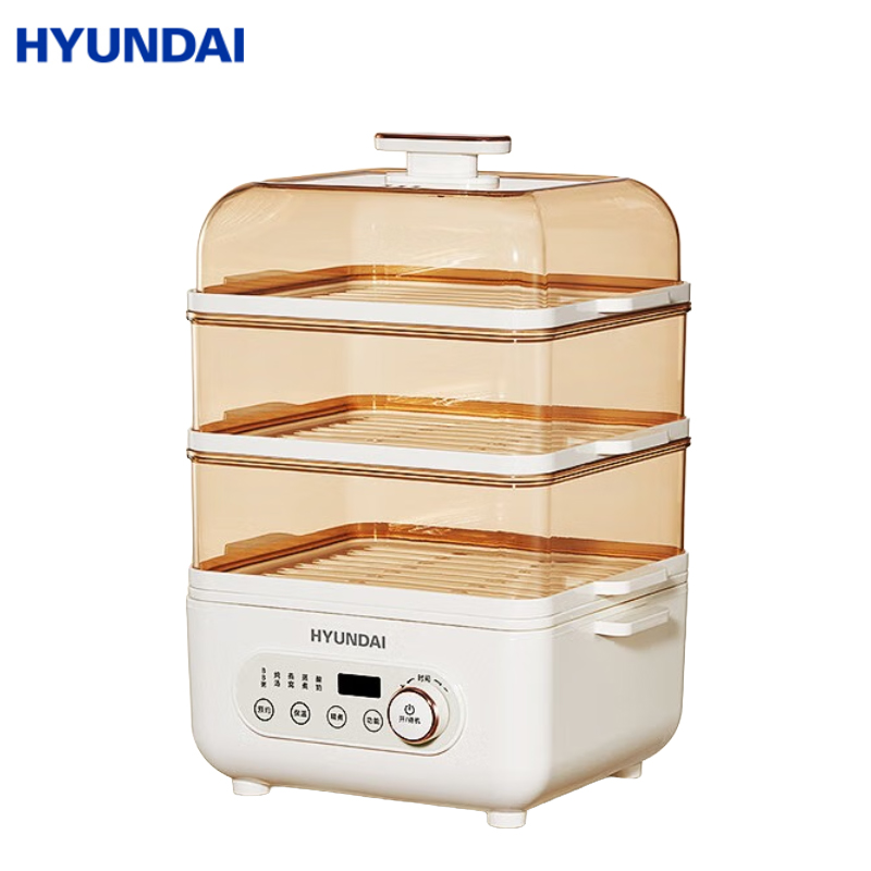 HYUNDAI AEM-DZG6蒸锅多功能家用大容量蒸蛋器蒸汽锅电蒸笼蒸箱可视早餐机