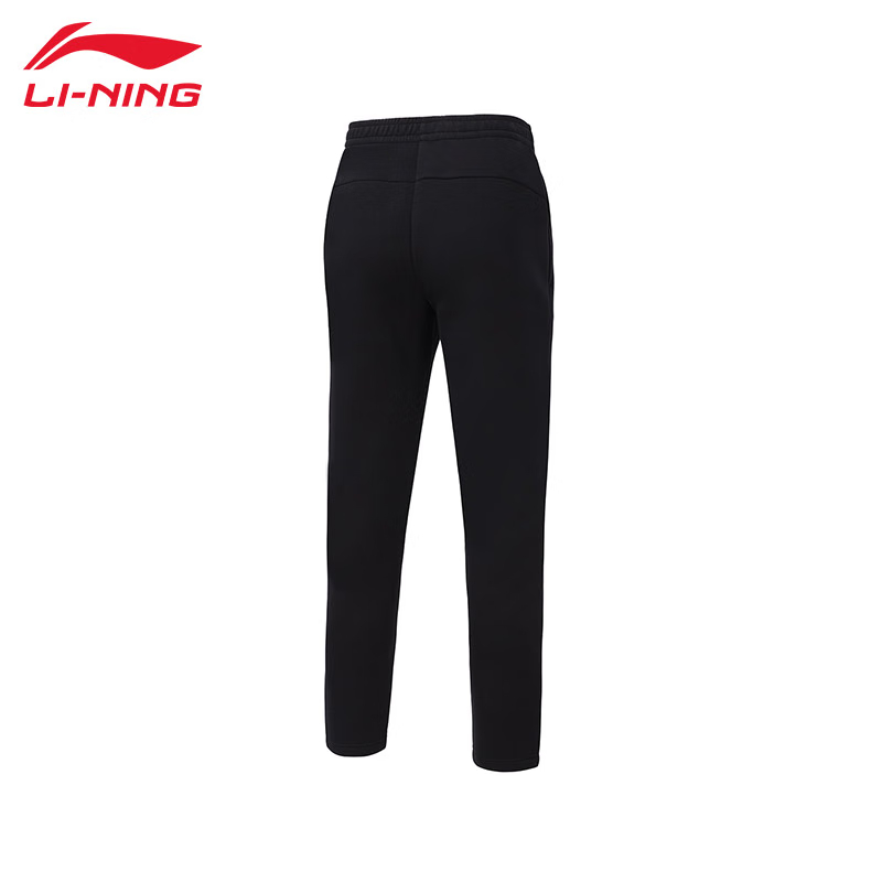 李宁（LI-NING） AKLTB42-1女款厚款直筒卫裤休闲裤黑色2XL码
