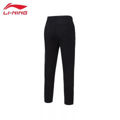 李宁（LI-NING） AKLTB42-1女款厚款直筒卫裤休闲裤黑色XS码