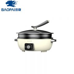 豹牌（BAOPAI） 多功能电火锅BP-WD756白色大容量6.0L 圆形内胆/玻璃盖 加大发热
