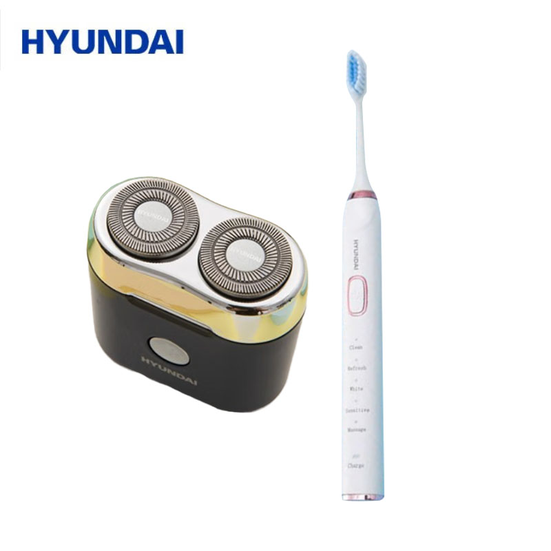 HYUNDAI 电动牙刷&剃须刀旋转式剃须刀 商务套装 YT805