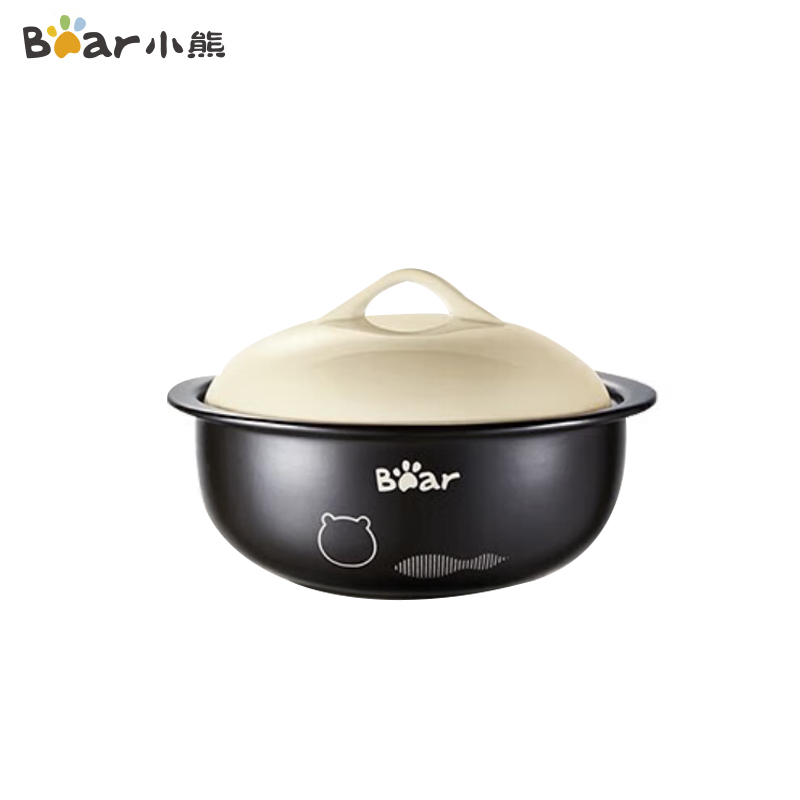 小熊（Bear） 砂锅多功能小炖锅煲汤炖汤熬药熬中药煲仔饭煮粥砂锅明火燃气专用 1.6L CP-G0028