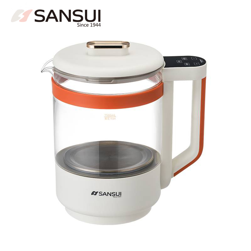 山水（SANSUI） YY-15B37  双模式煮水食品级不锈钢 多段恒温调温电热水壶 玻璃款