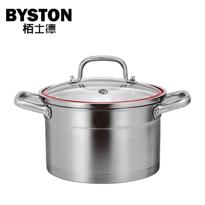 栢士德（BYSTON） 奥顿304不锈钢汤锅大容量复底电磁炉煤气炉通用汤锅BST-127