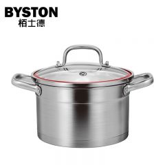 栢士德（BYSTON） 奥顿304不锈钢汤锅大容量复底电磁炉煤气炉通用汤锅BST-127