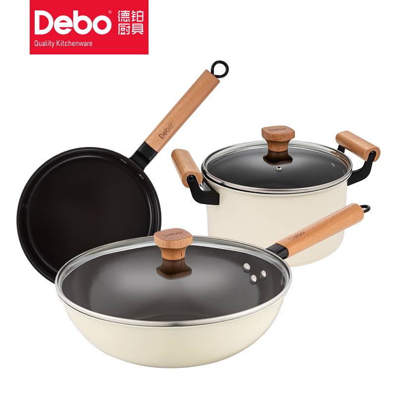 徳铂（Debo） 奥斯本套装锅炒锅煎锅汤锅三件套DEP-DS328