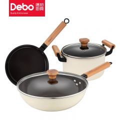徳铂（Debo） 奥斯本套装锅炒锅煎锅汤锅三件套DEP-DS328