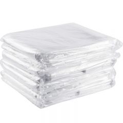 兰诗（LAUTEE）  全新料大号透明平口垃圾袋白色塑料袋 50*60cm*100只装 LJD-9110