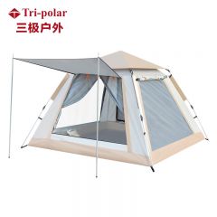 三极户外（Tri-polar） TP2328家庭式3-4人带庭院帐篷220*220*170cm银胶卡其色