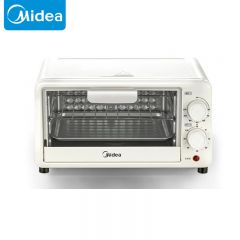 美的（Midea） 电烤箱迷你容量极简操作60-230℃宽幅调温上下加热金属烤管10L白色PT10X1一台