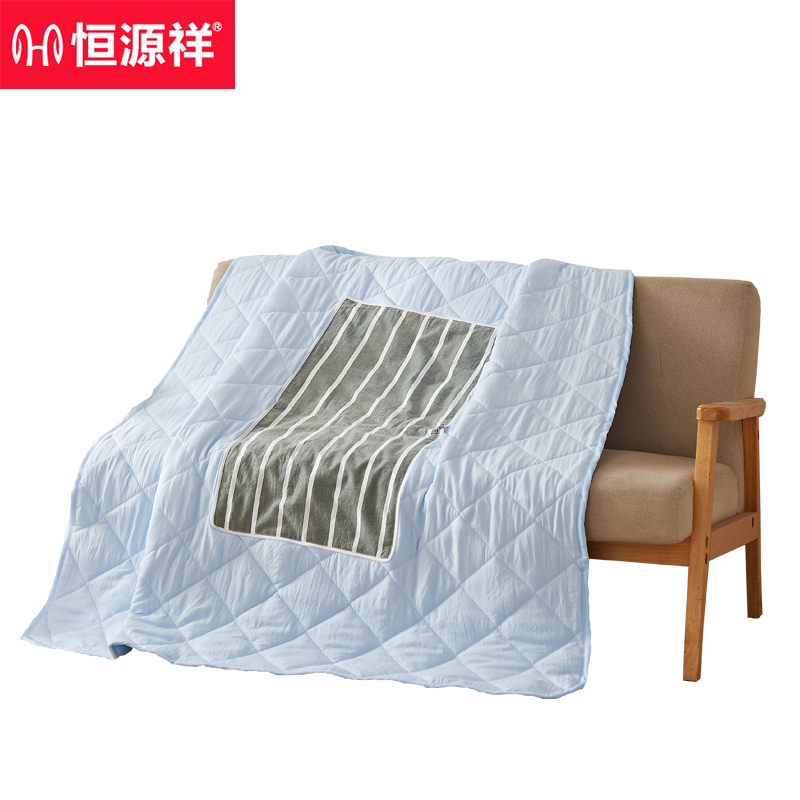 恒源祥 礼业TDK1001-5 绿条全棉靠垫被