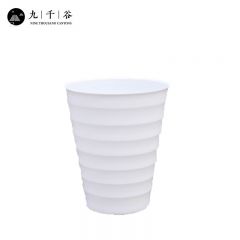 九千谷 大花盆客厅落地大号螺纹款白色1个装 大型绿植绿萝发财树阳台种植大盆口径25*高30cm3828