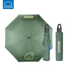 乐扣乐扣（LOCK&LOCK） ETM874GRNFU 商务男女晴雨二用轻便雨伞独特手柄21寸防风绿色