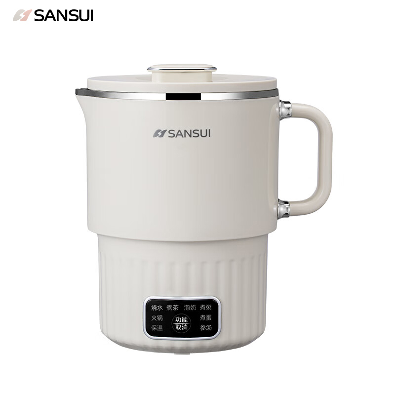 山水（SANSUI） YY-0802 折叠电热水壶不锈钢内胆开水壶烧水壶YY-0802 0.8L