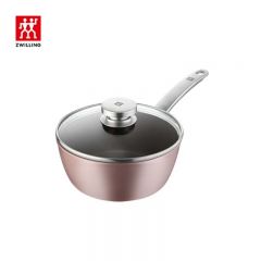 双立人（ZWILLING） ZW-EY101汤锅Enjoy 20cm 家用不粘奶锅粉色加厚复合底不挑炉灶耐磨