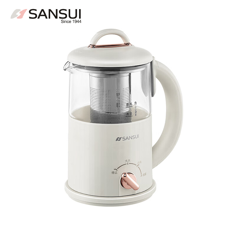 山水（SANSUI） S-SH2572 高硼硅玻璃一机多用小巧易收纳电热水壶（煮茶器）