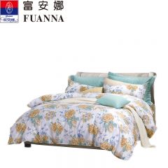 富安娜 床上四件套人间芳菲1.5米 (床单230cm*240cm)