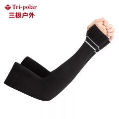 三极户外（Tri-polar） TP1136夏季条纹冰袖女袖套男开车护臂冰丝袖套一双黑色