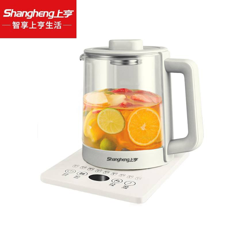 上亨(shangheng)  养生壶煎药壶多功能玻璃煮茶器花茶壶保温电热水壶烧水壶【带滤网1.5L】SHZH-CFY05