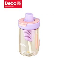 德铂（Debo） 运动水杯Tritan材质大容量户外便携弹盖健身塑料杯带茶隔 tritan材质-粉色 500mlDEP-904 1个