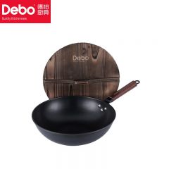 徳铂（Debo） DEP-707彼特炒锅物理不粘精铁炒锅无涂层炒菜锅 32cm