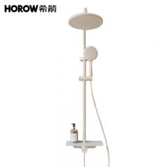 希箭 LYHS001-2403B-A2 沁霖系列A2卫生间洗澡淋浴花洒套装大顶喷-冷热花洒-奶白色
