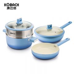 康巴赫（KBH）  溢彩不粘锅具四件套  LPB-CT04A 24cm+24cm+30cm