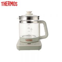 膳魔师（THERMOS） EHA-1617E 液体加热器养生壶奶绿色按键式高硼硅玻璃1.6L