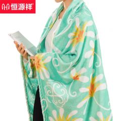 恒源祥（hengyuanxiang） HYX003MT-DZ唐草法兰绒披肩毯90*155手提袋装