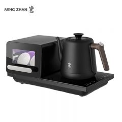 鸣盏 MZ151A 全自动上水壶紫外线杀菌消毒烘干一体底部上水茶台多段控温烧水壶电热水壶嵌入式电茶炉茶具套装 消毒茶艺壶黑色