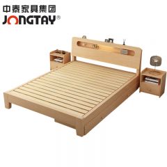 中泰（jongtay）木床现代简约1.5米双单人床家用宿舍休息室木板床 J-YQDZ10 2000*1500*450mm