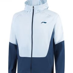 李宁（LI-NING） AFDV251-10跑步舒适透气男款运动风衣 AFDV251 民谣蓝/深北斗蓝XL