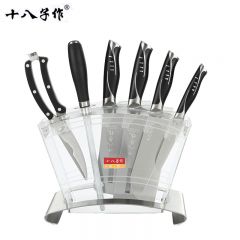十八子作 S1016 V刀具套装高品位V金钢材送礼佳品家用阳江十八子菜刀七件套