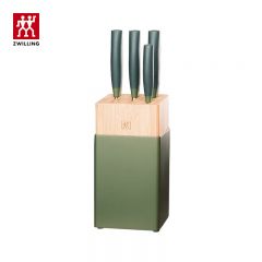 双立人（ZWILLING）刀具套装菜刀多用水果刀砍骨刀切菜刀切肉刀刀架厨房用具青柠绿刀具5件套