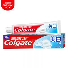 高露洁（Colgate）美白防蛀牙膏140g 清爽薄荷清新口气盐白珍珠家用