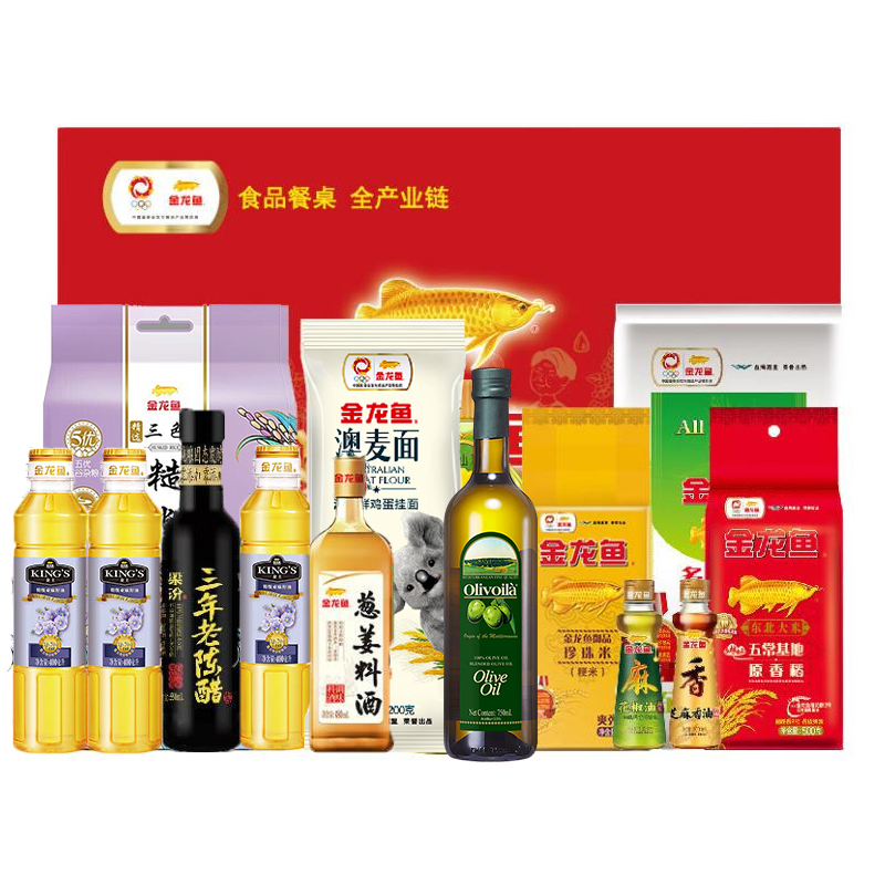 金龙鱼 福遇锦鲤大礼包G 3200g+3068ml