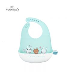 英氏（YEEHOO） C12B福瑞斯森林硅胶围兜80g三只小猫