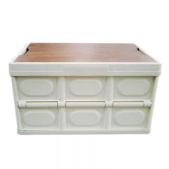 三极户外（Tri-Polar） TP2004户外露营收纳箱小号30L+木盖白色