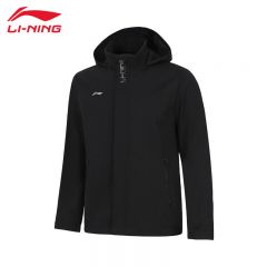 李宁（LI-NING） 防风保暖男款运动风衣AFDUA05-7黑色3XL
