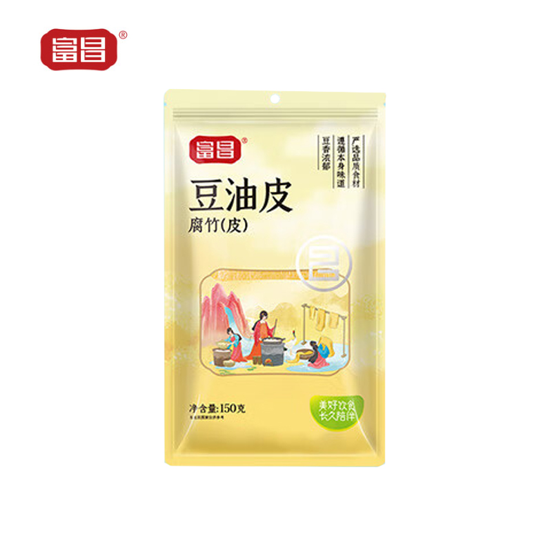 富昌 南北干货 豆油皮150g 手工制作油豆皮 腐竹皮 干豆腐皮火锅食材